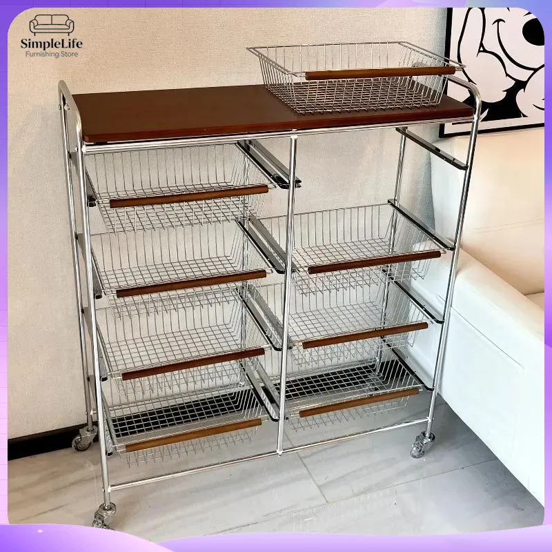 レトロキッチンカート（ホイール付き）移動式収納トロリー、調理 - Kitchen Baking Cart のレビューと価格
